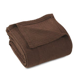 King Chocolate Cotton Waffle Weave Blanket