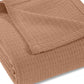 King Camel Cotton Waffle Weave Blanket
