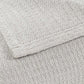 King Silver Cotton Waffle Weave Blanket