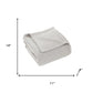 King Silver Cotton Waffle Weave Blanket