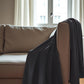 Twin Black Cotton Waffle Weave Blanket