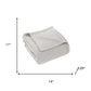 Twin Silver Cotton Waffle Weave Blanket