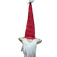 9" Red White And Gold Fabric Christmas Santa Standing Gnome