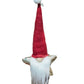 9" Red White And Gold Fabric Christmas Santa Standing Gnome