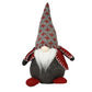 20" Red Gray And White Fabric Christmas Santa Standing Gnome