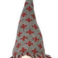 20" Red Gray And White Fabric Christmas Santa Standing Gnome