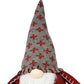 20" Red Gray And White Fabric Christmas Santa Standing Gnome