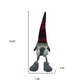 24" Red Gray And White Fabric Christmas Santa Standing Gnome