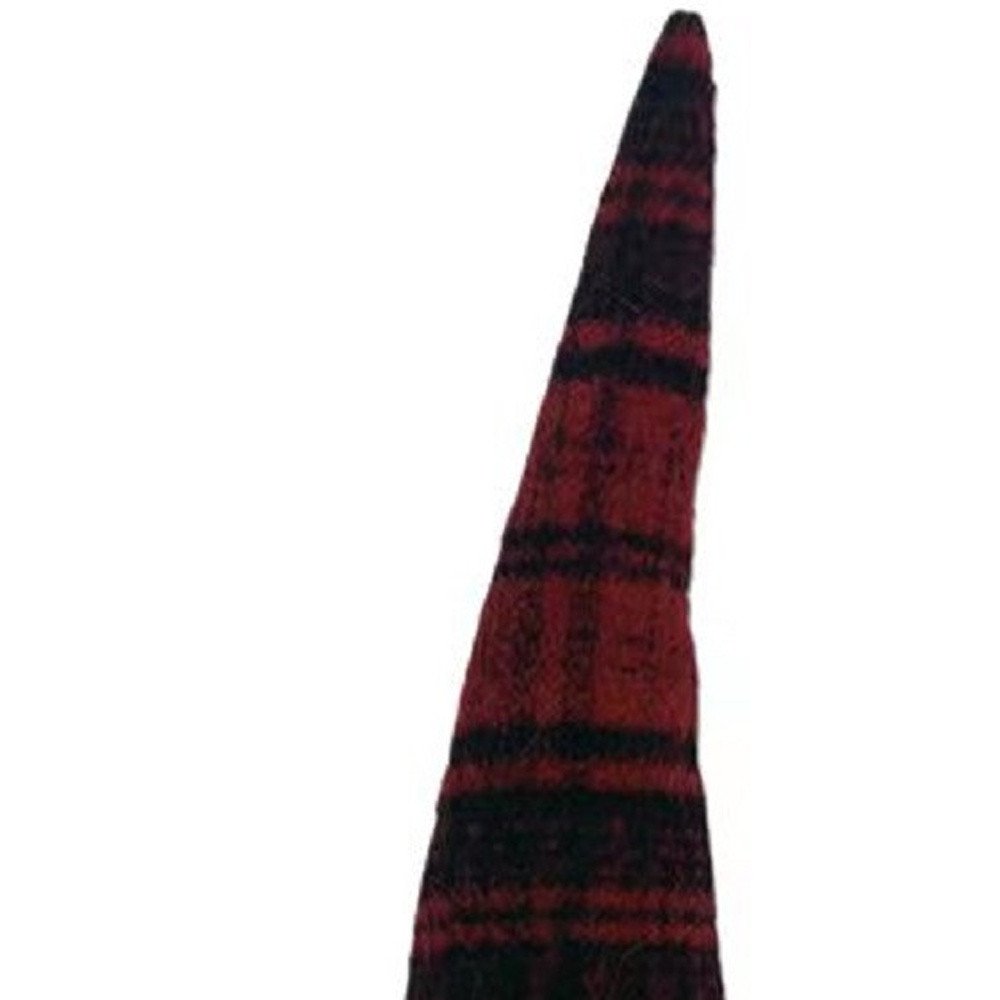 24" Red Gray And White Fabric Christmas Santa Standing Gnome