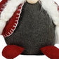 20" Red Gray And White Fabric Christmas Santa Standing Gnome