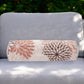 6" X 20" Brown Beige and Ivory Bolster Floral Indoor Outdoor Throw Pillow