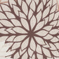 20" Brown Beige and Ivory Floral Indoor Outdoor Throw Pillow