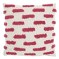 18" Pink and White Geometric Cotton Throw Pillow