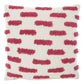 18" Pink and White Geometric Cotton Throw Pillow