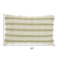 12" X 20" Sage and Ivory Striped Cotton Blend Throw Pillow With Texture