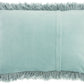 14" X 20" Celadon Shag Lumbar Throw Pillow
