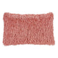 14" X 24" Coral Shag Lumbar Throw Pillow
