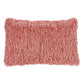 14" X 24" Coral Shag Lumbar Throw Pillow