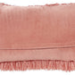 14" X 24" Coral Shag Lumbar Throw Pillow