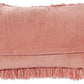 14" X 24" Coral Shag Lumbar Throw Pillow