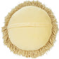 14" X 14" Yellow Round Shag Throw Pillow