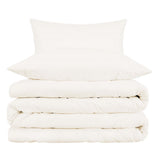 Ivory Queen Cotton Blend Washable Duvet Cover Set