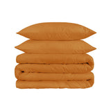 Orange Queen Cotton Washable Duvet Cover Set
