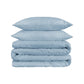 Light Blue King Cotton Washable Duvet Cover Set