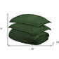 Hunter Green Queen Cotton Blend 300 Thread Count Washable Duvet Cover Set