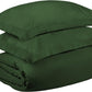 Hunter Green Queen Cotton Blend 300 Thread Count Washable Duvet Cover Set