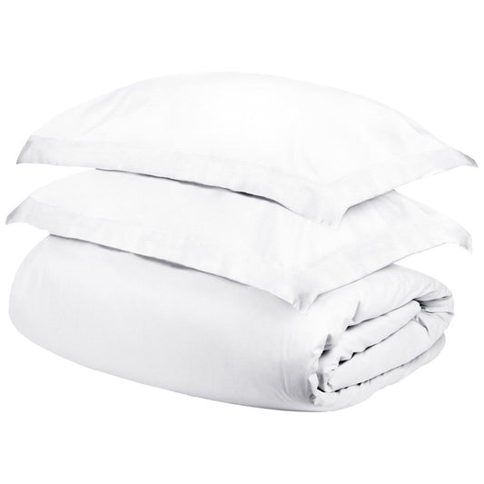 White Queen Cotton Washable Duvet Cover Set