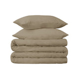 Linen Twin Cotton Blend 650 Thread Count Washable Duvet Cover Set