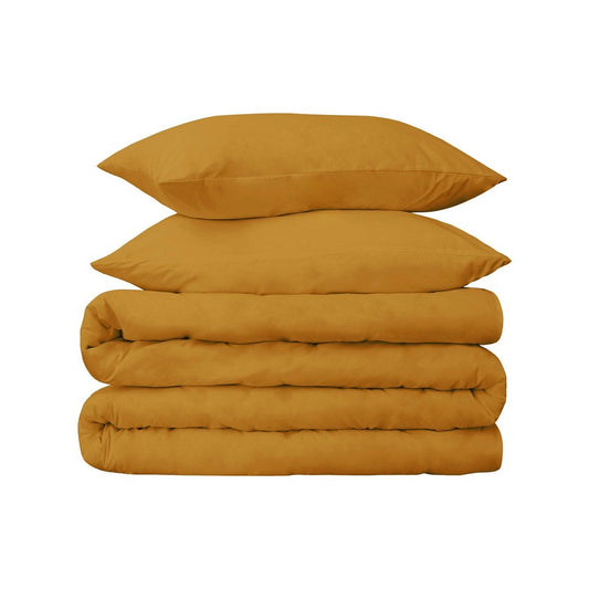 Brown Twin Cotton Washable Duvet Cover Set
