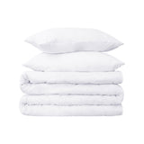 White Twin Cotton Blend 650 Thread Count Washable Duvet Cover Set