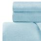 Light Blue King Cotton Blend 0 Thread Count Washable Duvet Cover Set