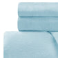 Light Blue King Cotton Blend 0 Thread Count Washable Duvet Cover Set