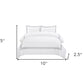Gray and White Queen 100% Cotton 200 Thread Count Washable Duvet Cover Set