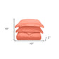 Coral King Cotton Blend 300 Thread Count Washable Duvet Cover Set