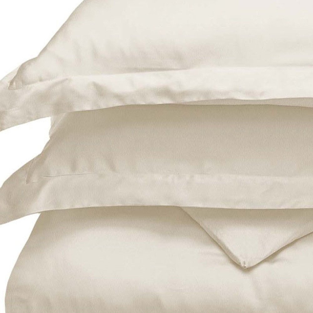 Ivory King Cotton Blend 300 Thread Count Washable Duvet Cover Set