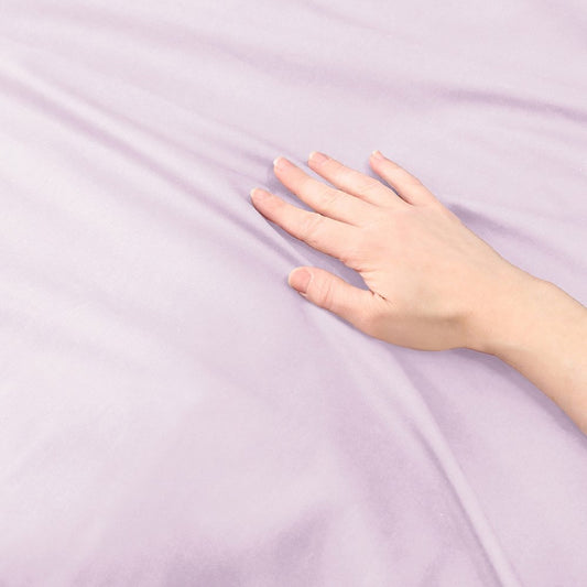 Lilac King Cotton Washable Duvet Cover Set With Two Shams