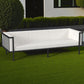 77" Black Iron and Cushions Patio Sofa