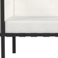 77" Black Iron and Cushions Patio Sofa