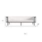77" Black Iron and Cushions Patio Sofa