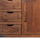 70" Brown Solid Wood Enclosed Storage Distressed TV Stand