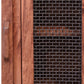 70" Brown Solid Wood Cabinet Enclosed Storage Distressed TV Stand