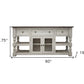 60" Ivory Solid Wood Open shelving Distressed TV Stand