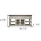 81" Ivory Solid Wood Open shelving Distressed TV Stand