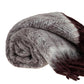 52" X 67" Dark Purple Woven Wool Blend Chevron Throw Blanket with Fringe