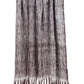 52" X 67" Dark Purple Woven Wool Blend Chevron Throw Blanket with Fringe