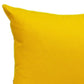 12" X 18" Yellow Cotton Lumbar Throw Pillow